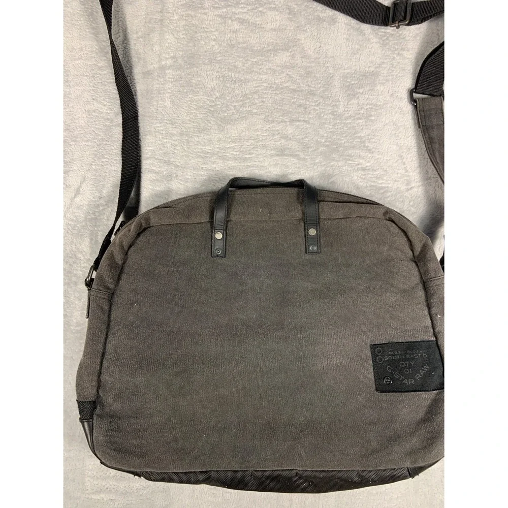 G-Star Raw Originals Denim Messenger Bag Large Gray Canvas Laptop Briefcase 3301